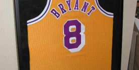 Original Kobe Bryant jersey framed in a shadow box frame!